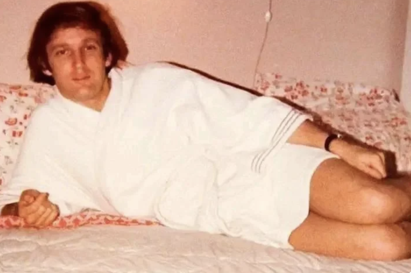 trump in a bathrobe
